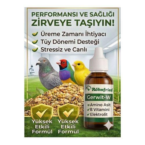 Röhnfried Gerwit-W 50 ml Güvercin, Muhabbet Kuşu, Kanarya Papağan Multivitamin Desteği BÖLME ÜRÜN