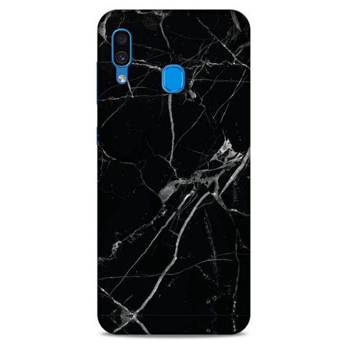 Mermer Desenli (17) Tema Tasarım Kılıf Siyah Samsung Galaxy A30 Kılıf