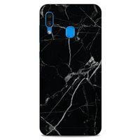 Mermer Desenli (17) Tema Tasarım Kılıf Siyah Samsung Galaxy A30 Kılıf