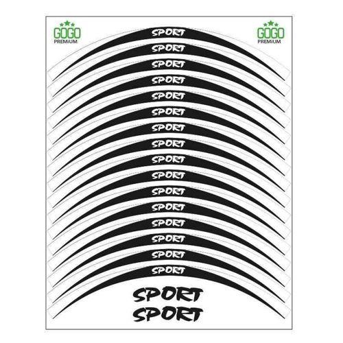 SEVGENT Beyaz Siyah Sport Reflektörlü 1 Set Jant Şeridi