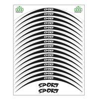 SEVGENT Beyaz Siyah Sport Reflektörlü 1 Set Jant Şeridi