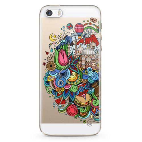 Apple iPhone 5s Kılıf İstanbul Hatırası Arka Kapak Koruma Desenli Full Koruyucu