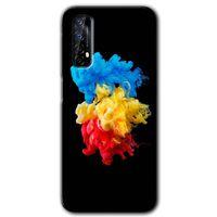 Realme 7 Kılıf HD Desen Baskılı Arka Kapak + Temperli Cam - Black 1