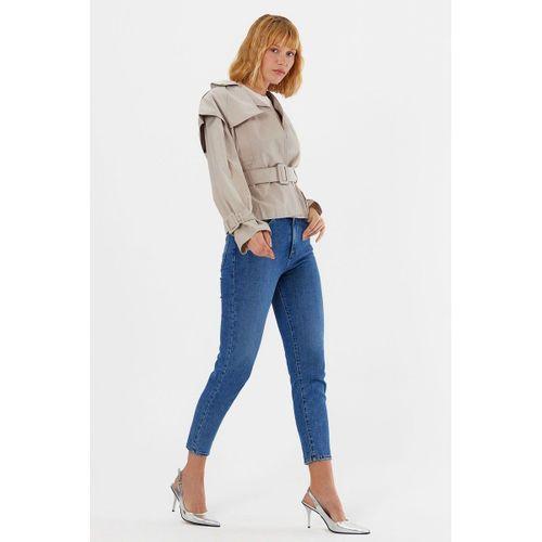 Batik Kısa Kruvaze Trençkot