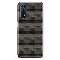 Oppo Realme 7 Kılıf Patchwork (23) Ultra Koruma Kılıfı Siyah Gri