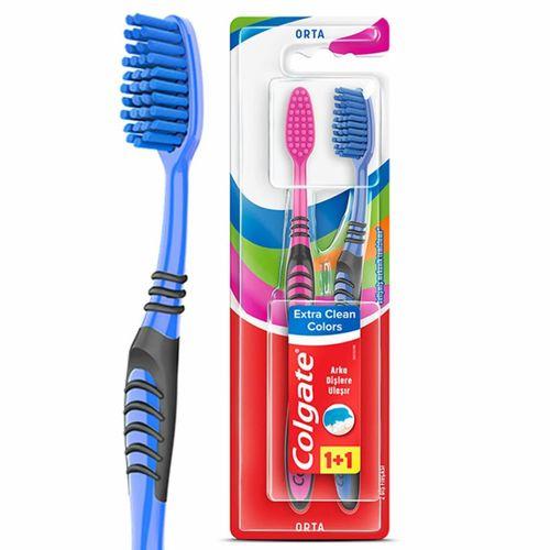 Colgate Diş Fırçası Extra Clean Colors - 2 Li Diş Fırçası