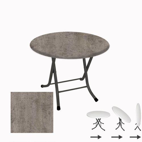 Dockers Klasik Katlanır Masa Yuvarlak (70 cm Çap) - (Werzalit, Wermodin ve Allzalit Tabla) - Kahve Oxid