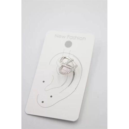 Taşlı Kıkırdak Küpe - Gümüş