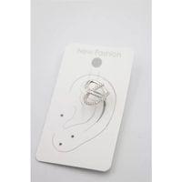 Taşlı Kıkırdak Küpe - Gümüş