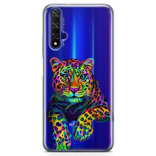 Honor View 20 Kılıf Kaplan Colorful Arka Kapak Koruma Desenli Full Koruyucu