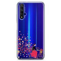 Honor View 20 Kılıf Çiçek Saçan Bisiklet Arka Kapak Koruma Desenli Full Koruyucu