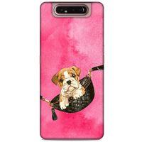 Samsung Galaxy A80 Kılıf Köpek Kıyafetleri (2) Kabı French Bulldog Çanta