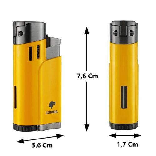 Cohiba CCM0628 4 Jet Torch Puro Çakmağı Sarı