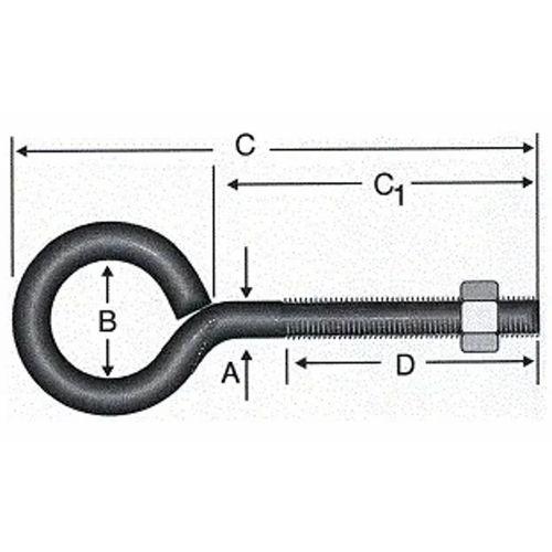Kapalı Metrik Kanca M5 / 21x100 - 100 Adet