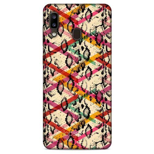 Samsung Galaxy A20 Kılıf Pastel Renkler (14) Lansman Kılıf Kırmızı Krem