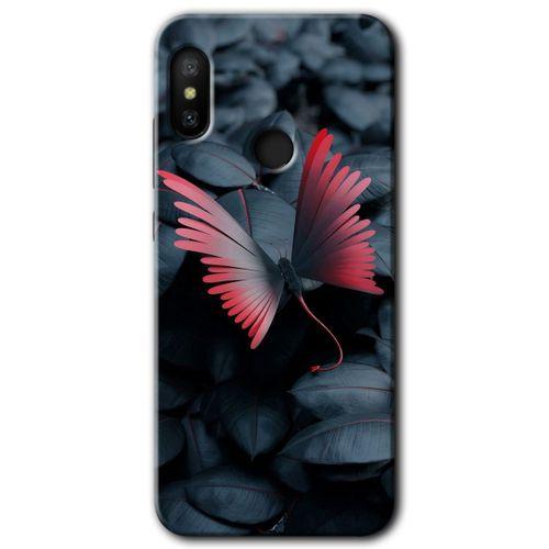 Xiaomi Redmi Note 6 Pro HD Baskılı Kılıf + 9D Tam Ekran Koruyucu - Dark Butterfly