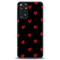 Xiaomi Redmi Note 12 Pro 4G Kılıf HD Baskılı Kılıf - Kırmızı Kalpler + Tam Ekran Koruyucu