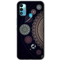 Tecno Spark 7T HD Baskılı Kılıf + 9D Tam Ekran Koruyucu - Gezegen Döngüsü