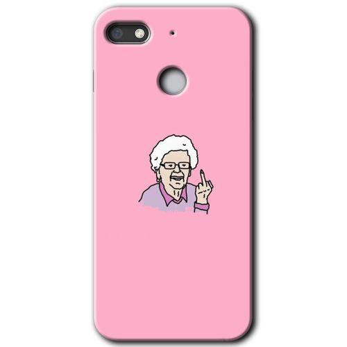 General Mobile GM 8 Go Kılıf HD Desen Baskılı Arka Kapak + Temperli Cam - Bad Grandmother