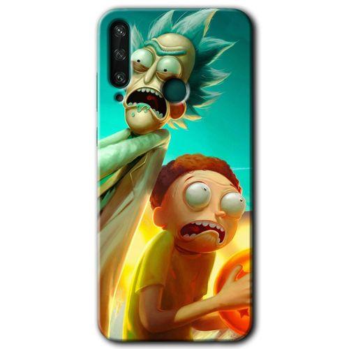 Huawei Y6P Kılıf HD Desen Baskılı Arka Kapak - Rick Morty