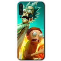 Huawei Y6P Kılıf HD Desen Baskılı Arka Kapak - Rick Morty