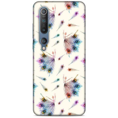 Xiaomi Mi 10 Kılıf Desenli Özel Seri Tüyler (35) Fit Design Kılıf