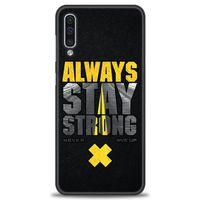 Samsung Galaxy A50 Kılıf HD Baskılı Kılıf - Stay Strong + Tam Ekran Koruyucu