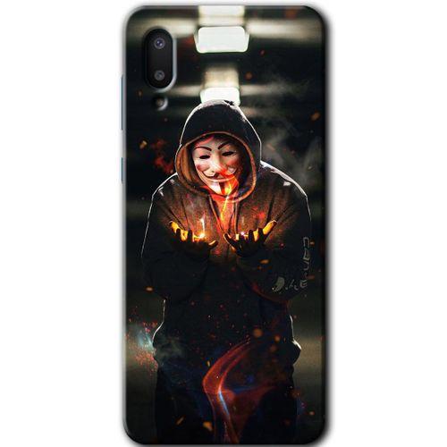 Galaxy A02 Kılıf HD Desen Baskılı Arka Kapak - V for Fire + Kırılmaz Cam