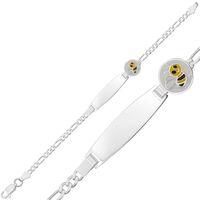 Kişiye Özel Arı Figürlü Gümüş Çocuk Künyesi