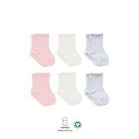 Bistyle Basic Penye Soket Çorap 6'Lı BS10101B Pembe Ekru Gri