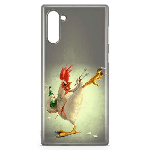 Samsung Galaxy Note 10 Kılıf Çılgın Tavuk Arka Kapak Koruma Desenli Full Koruyucu