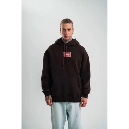 POLIZEI Premium Kalite Unisex Kapşonlu Dijital Patchli SweatShirt - Kahve