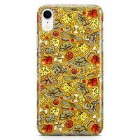 Apple iPhone XR Kılıf Peynirli Makarna Arka Kapak Koruma Desenli Full Koruyucu
