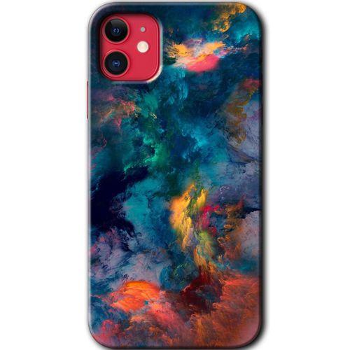 iPhone 11 Kılıf Baskılı Kapak - Color Storm +Tam Kaplayan Mat Seramik