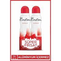 2 Adet Emotion Romance Kadın Vegan Deodorant 150 Ml Hızlı Kurur, Leke Bırakmaz