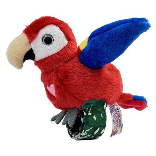 Peluş Ses Tekrarlı Hayvan Bileklik Aksesuar - Kırmızı Papağan
