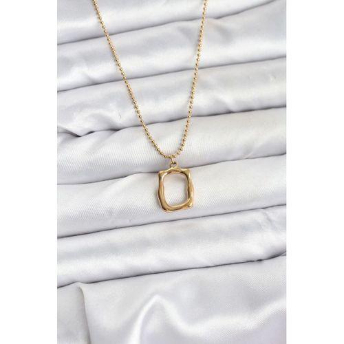 316L Çelik Zincir Gold Renk Model Kadın Kolye
