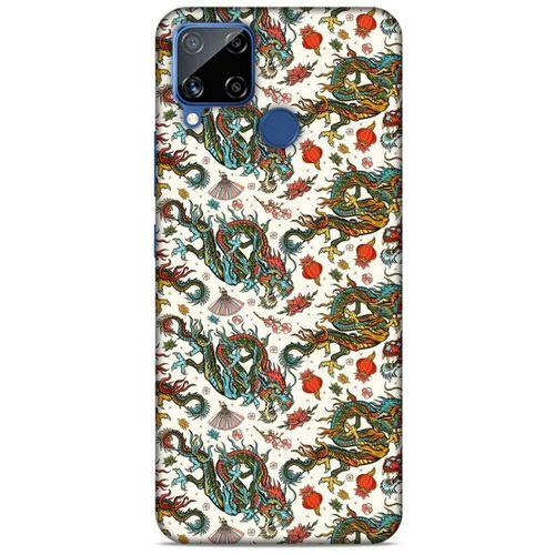 Oppo Realme C15 Kılıf Dragons (20) Koruyucu Kılıf Ejderha Japon