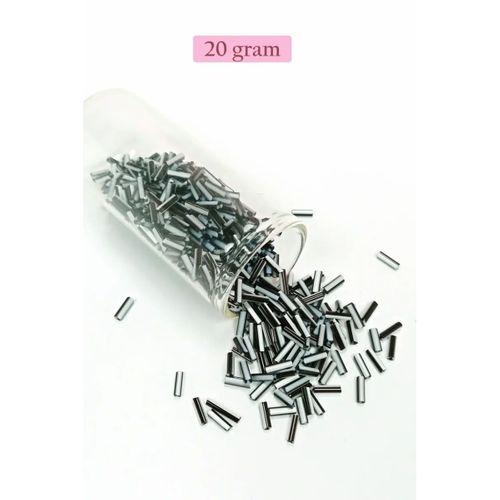 Uzun Boru Kesme Boncuk Çap 2mm Uzunluk 10 mm - 4 Renk - Toplam 80 Gram - BNC432