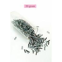 Uzun Boru Kesme Boncuk Çap 2mm Uzunluk 10 mm - 20 Gram - Siyah Beyaz - BNC251