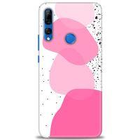 Huawei Y9 Prime 2019 Kılıf HD Baskılı Kılıf - Pembe Beyaz Siyah + Tam Ekran Koruyucu