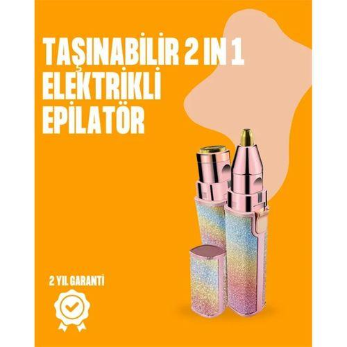 Mini Usb Şarjlı Elektrikli Epilatör – Kaş Ve Yüz Tüy Temizliği İçin 2'si 1 Arada