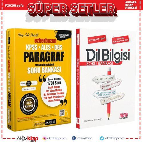 Pegem KPSS Ezberbozan Paragraf ve AKM Dil Bilgisi Soru Bankası Seti 2 Kitap