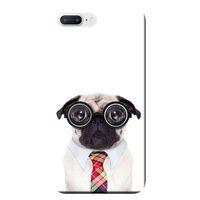 iPhone 8 Plus Kılıf Gözlüklü Pug Baskılı Esnek TPU Silikon