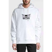 Volhead Baskılı Beyaz Erkek Kapşonlu Sweatshirt