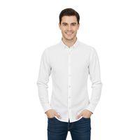 Erkek Spor Slim Fit Uzun Kol Petek Dokulu Gömlek BGL-ST04823