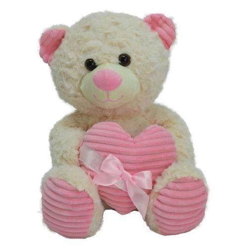 62915 35 CM KALBİ KURDELELİ PELUŞ AYI -HLY