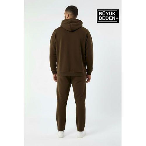 Erkek Büyük Beden Kapşonlu ince Sweatshirt SPR24BSW57