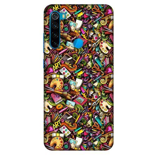 Graffitix (18) Desenli Silikon Kapak Xiaomi Redmi Note 8 Kılıf