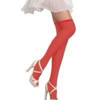 Kırmızı Düz Jartiyer Çorabı